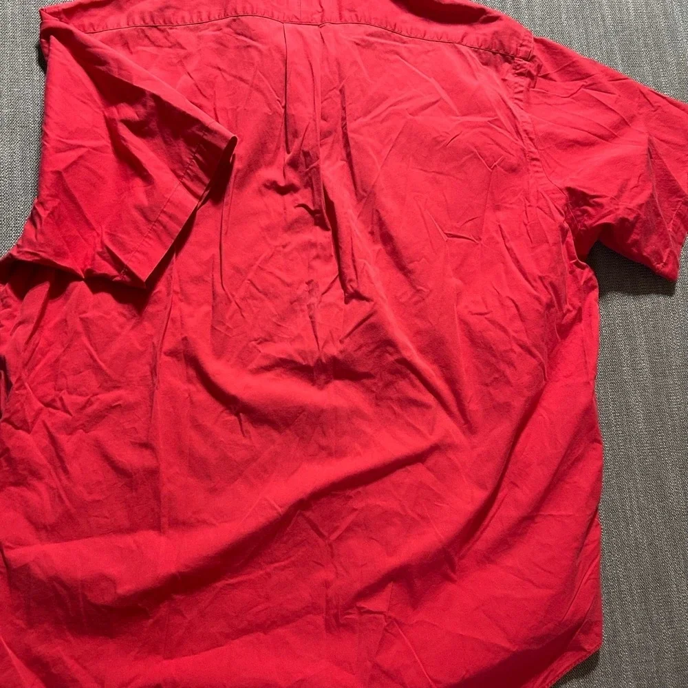 Polo Ralph Lauren Button Down Mens XL Red Blake Short Sleeve Cotton Pony Logo
